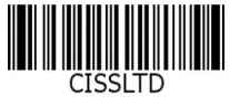 Code 39 barcode often used for engraved serial or asset labels