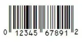 UPC barcode example from retail product packaging